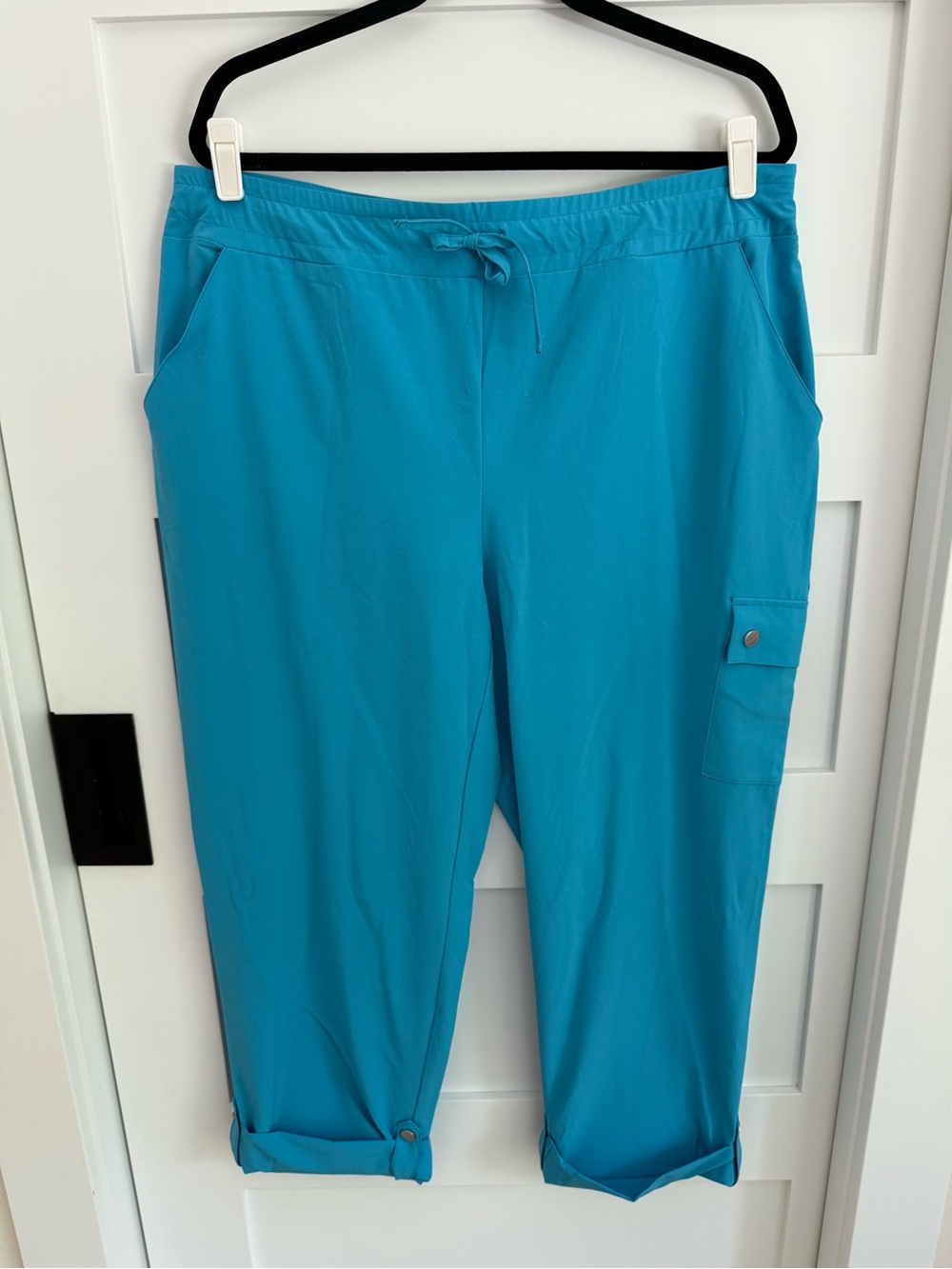 CHICO’S ZENERGY NEEMA CONVERTIBLE CROP PANTS TURQUOISE Size 14
